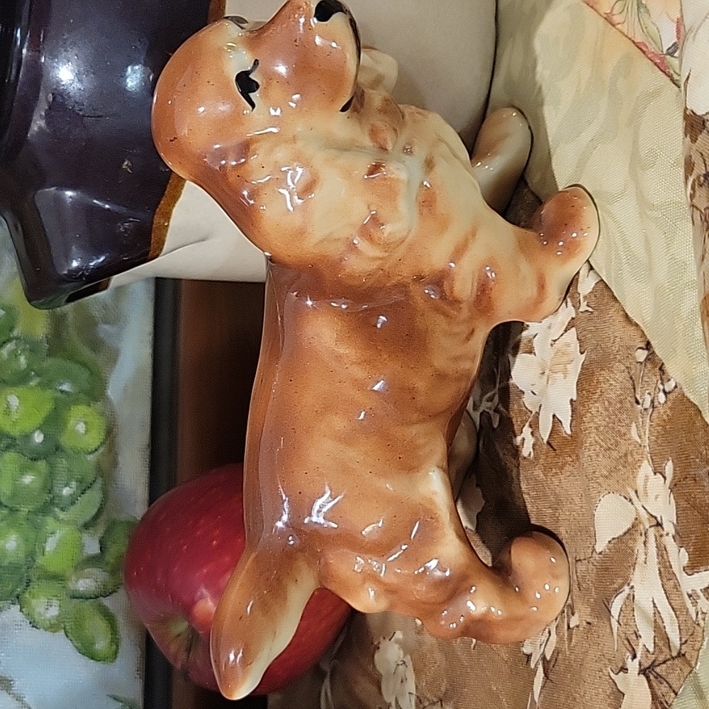 Vintage Glazed Ceramic Cocker Spaniel Figurine